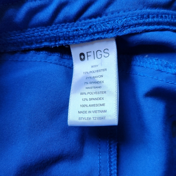 FIGS Royal Blue Kade Cargo Scrub Pants - Picture 3 of 5